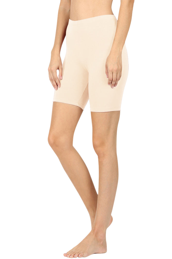 Zenana Cotton Running Biker Shorts - Legging Shorts sb_bottoms