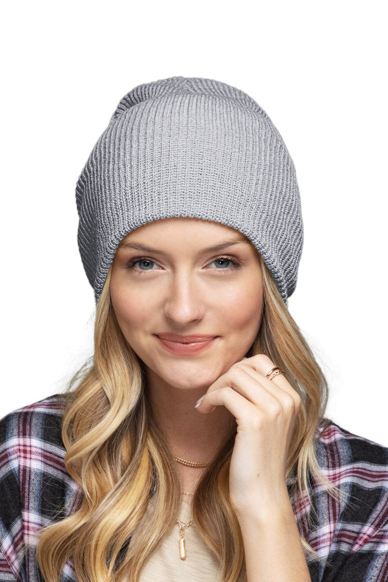 C.C. Solid Slouchy Knit Beanie Wide Wale - Beanies Hats