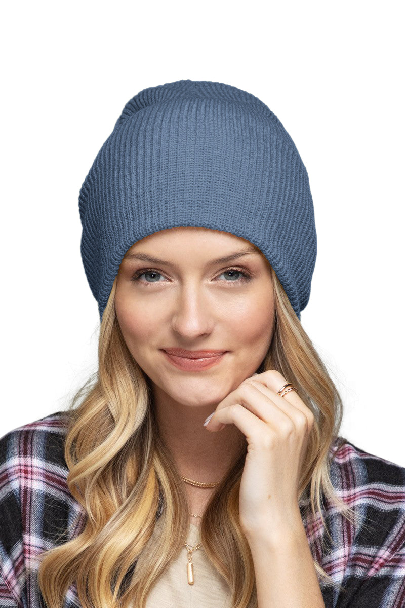 C.C. Solid Slouchy Knit Beanie Wide Wale - Beanies Hats