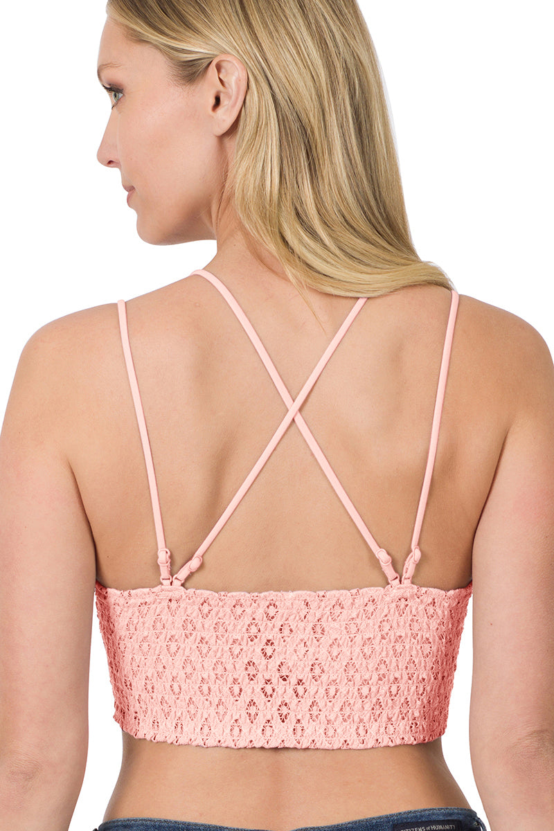 Zenana Crochet Lace Bralette Top - Tank Tops sb_tops