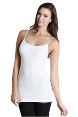 Nikibiki Seamless One Size Thin Strap Jersey Tank Top (Ivory) - Tops