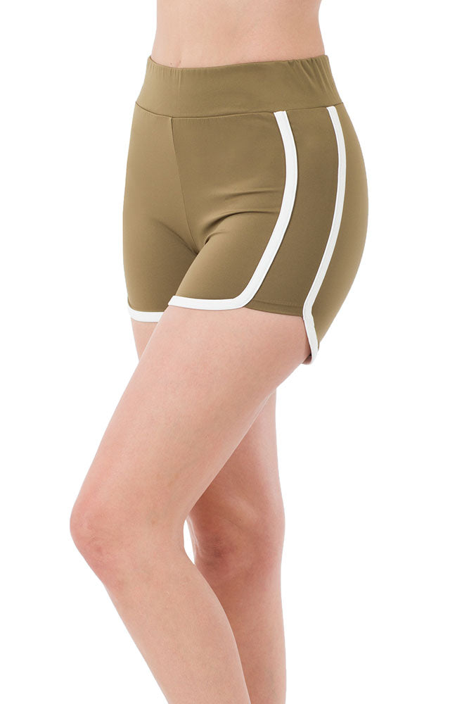 Zenana High Waist Athletic Nylon Dolphin Shorts - Jogger Shorts sb_bottoms