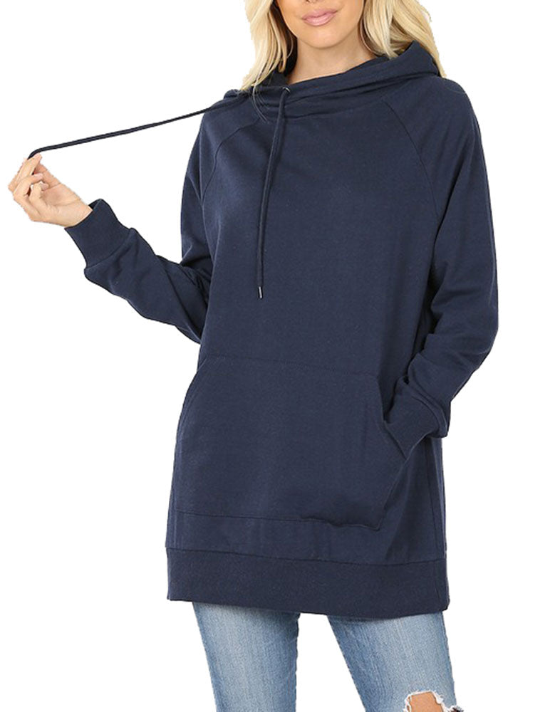 Zenana Pullover Sweater with Side Tie - Sweatshirts sb_outerwear