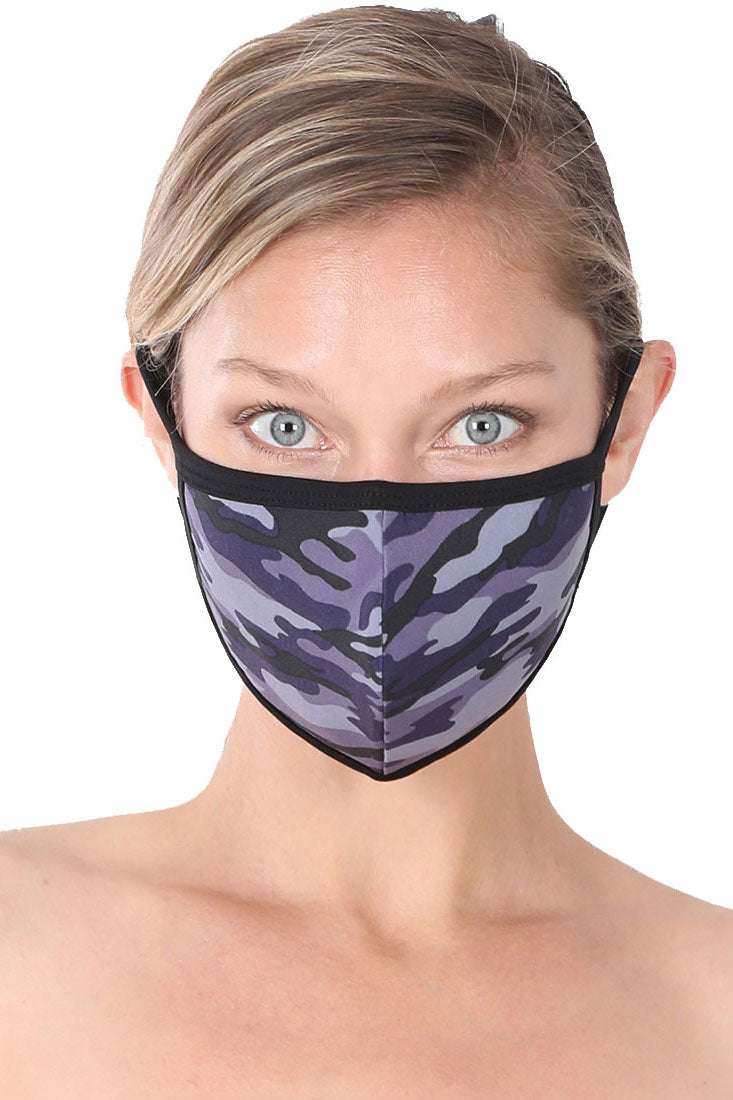 Niobe Clothing Unisex Reusable Cotton Cloth Army Camo Face Mask - Fashion Face Masks Face Mask