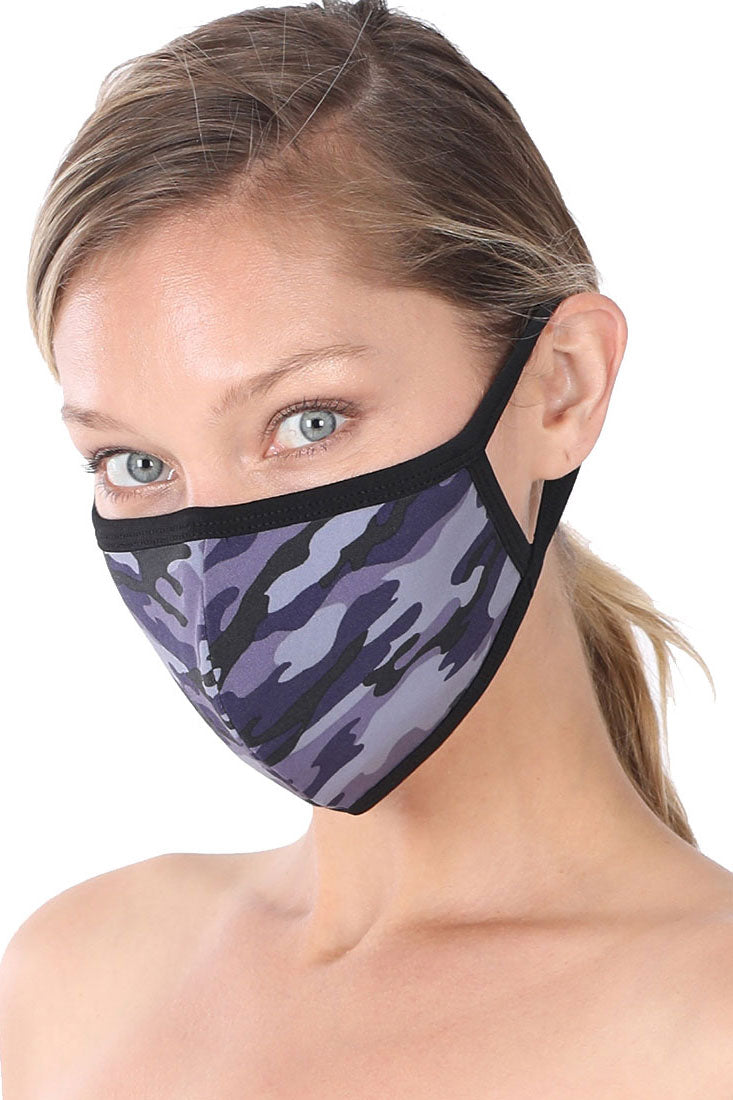 Niobe Clothing Unisex Reusable Cotton Cloth Army Camo Face Mask - Fashion Face Masks Face Mask