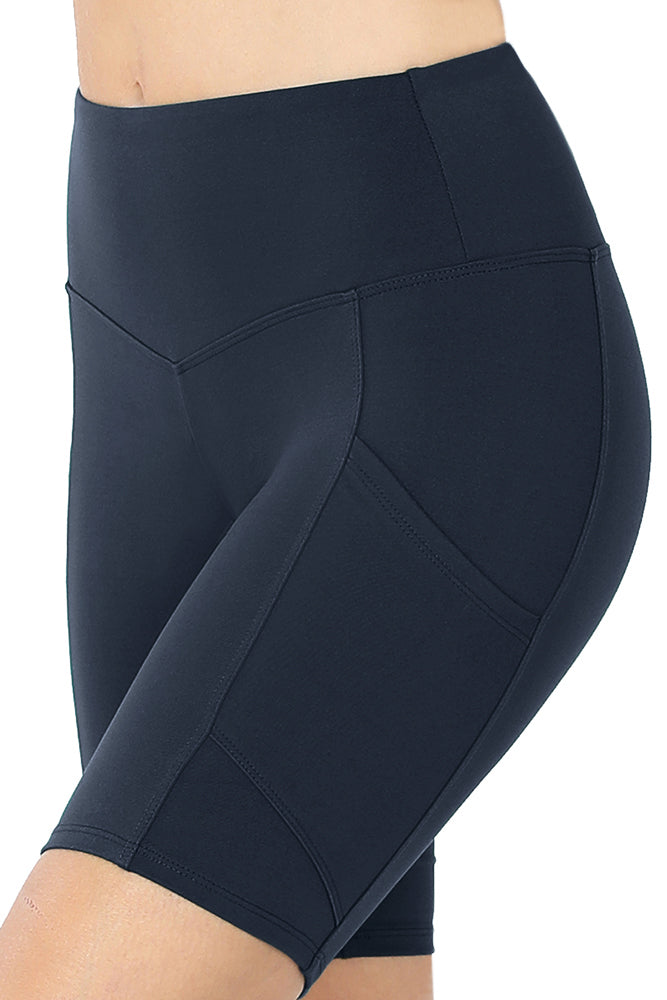 Zenana High Waist Active Biker Running Yoga Shorts w/ Pockets - Jogger Shorts sb_bottoms