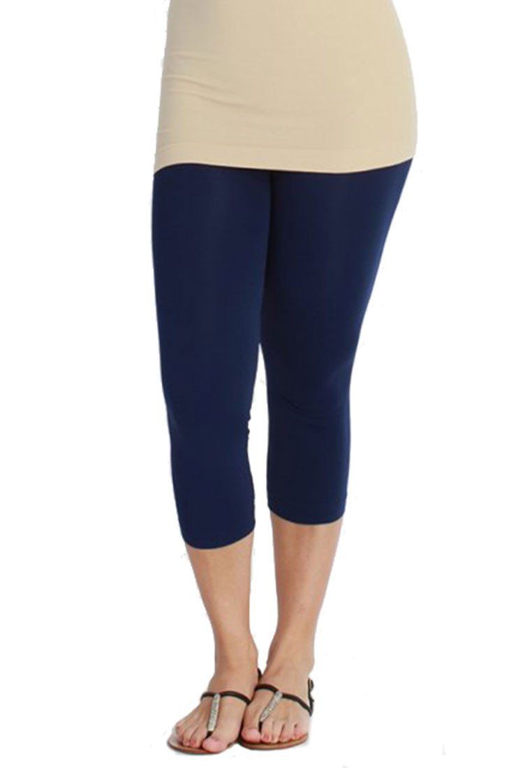 Nikibiki Plus Size Seamless Smooth Crop Leggings - Pants sb_bottoms