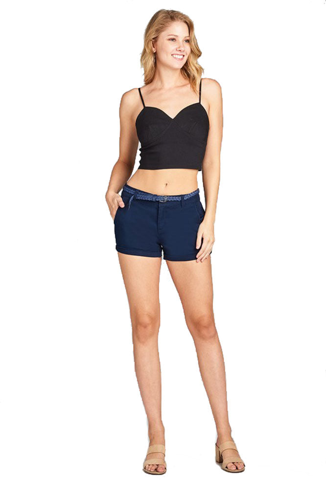 Active Basic Low Rise Cuffed Walking Shorts - f_bottoms