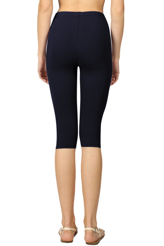 Zenana High Waist Cotton Capri Leggings - Legging Shorts sb_bottoms