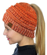 C.C. Confetti Messy Bun Ponytail Beanie - Hats