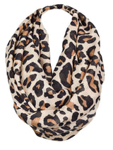 Niobe Clothing Leopard Design Infinity Loop Scarf - Scarves