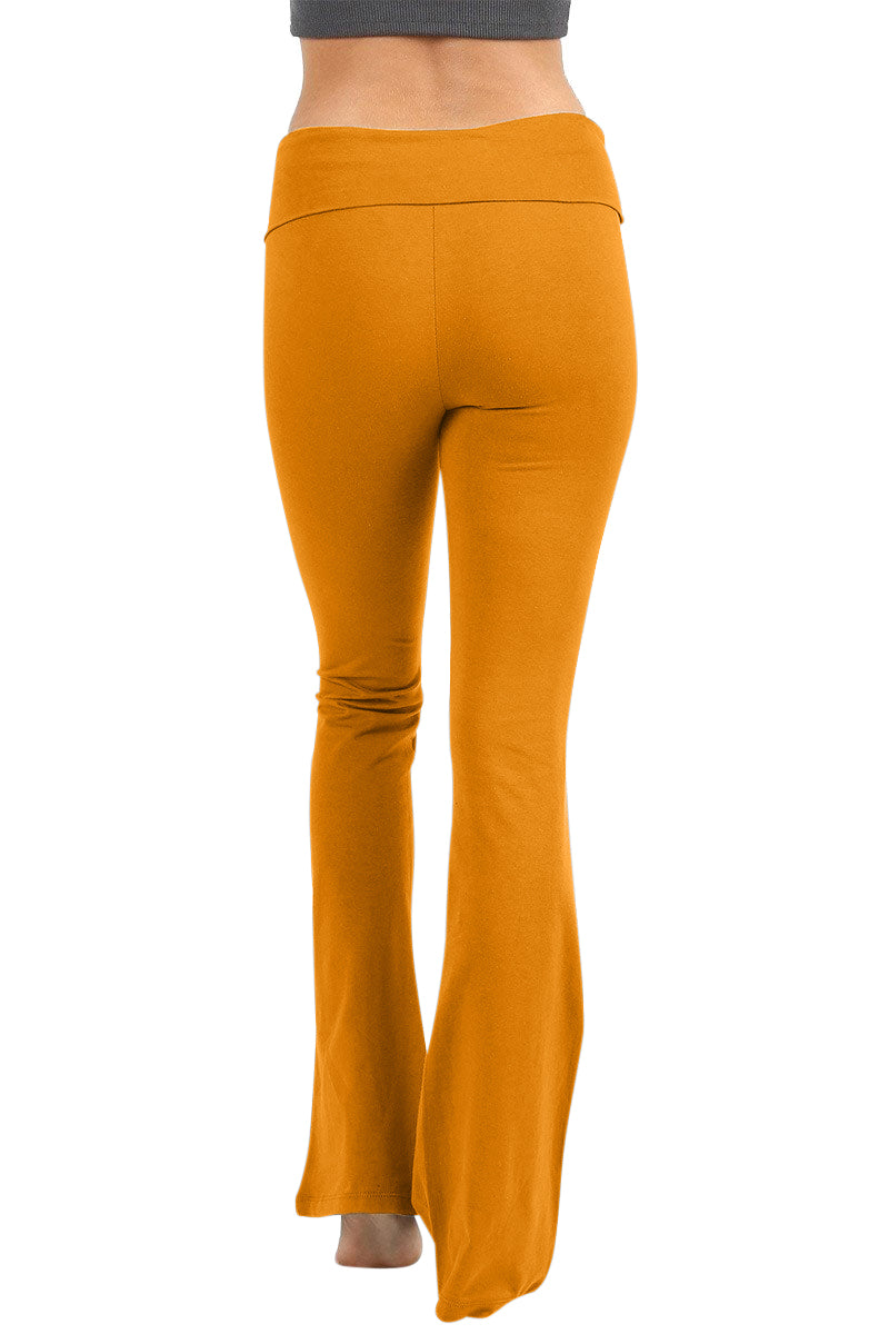 Dallonan Flare Yoga Pants Women Leggings Soft High Waisted Pants Mustard  Yellow Squirrel Autumn Small at  Women's Clothing store