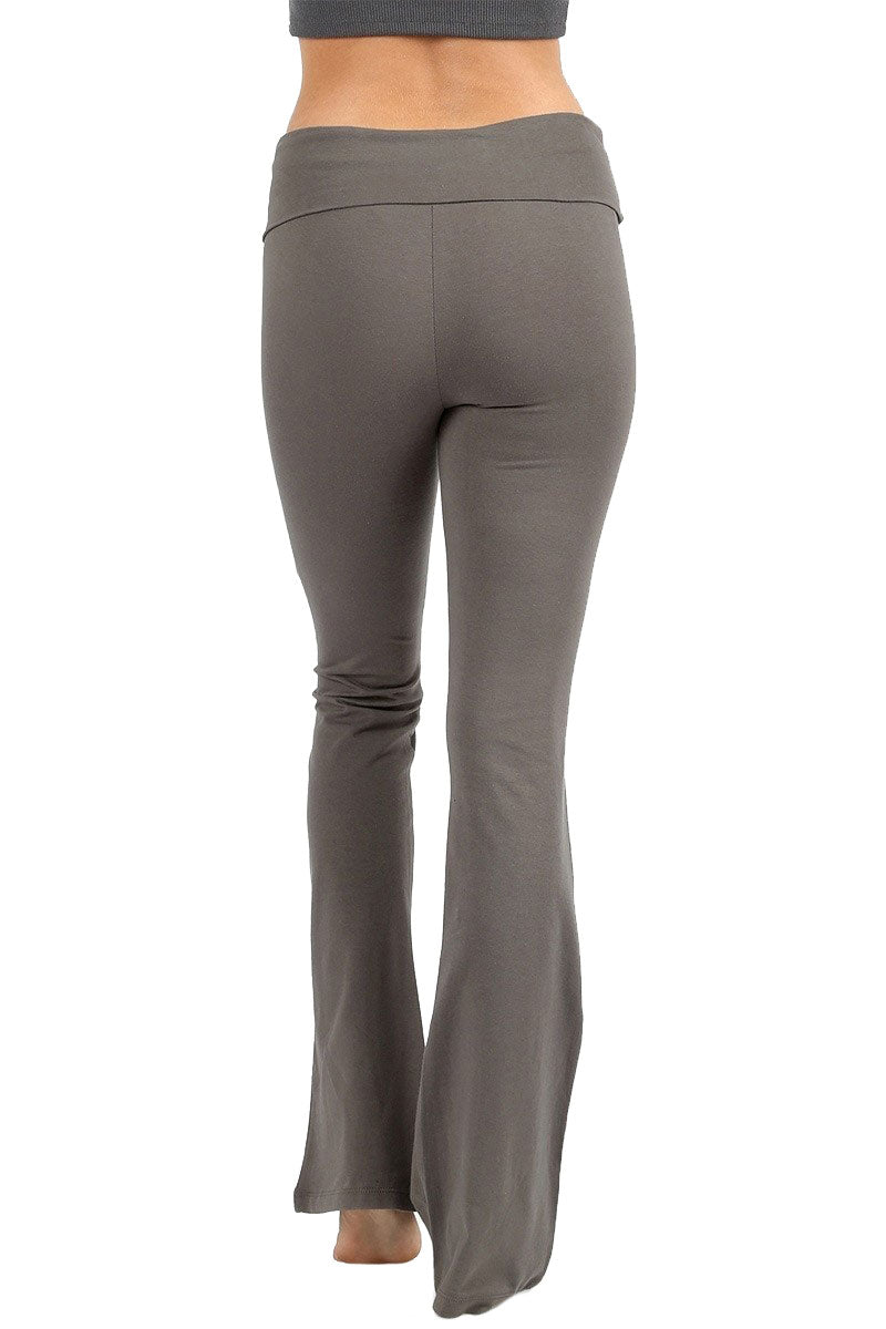 Zenana Cotton Flared Yoga Pants - Leggings sb_bottoms