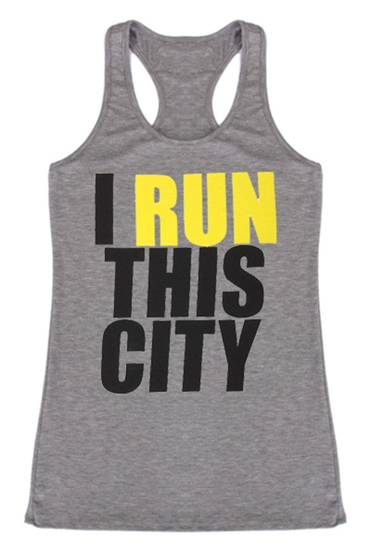 Niobe Clothing I Run This City Racerback Tank Top - g_tanktops