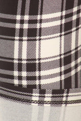 Niobe Clothing Black White Plaid Design Leggings - leggings