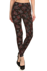 Niobe Clothing Butterfly Etch Graphic Print Lined Leggings - leggings