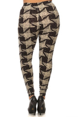 Niobe Clothing Chalkboard Pinwheels Design Plus Size Leggings - leggings