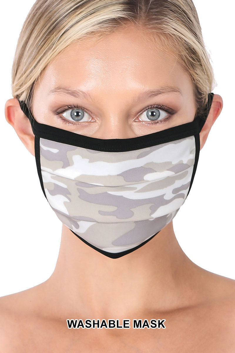 Niobe Clothing Unisex Reusable Cotton Cloth Army Camo Face Mask - Fashion Face Masks Face Mask