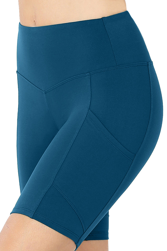 Zenana High Waist Active Biker Running Yoga Shorts w/ Pockets - Jogger Shorts sb_bottoms