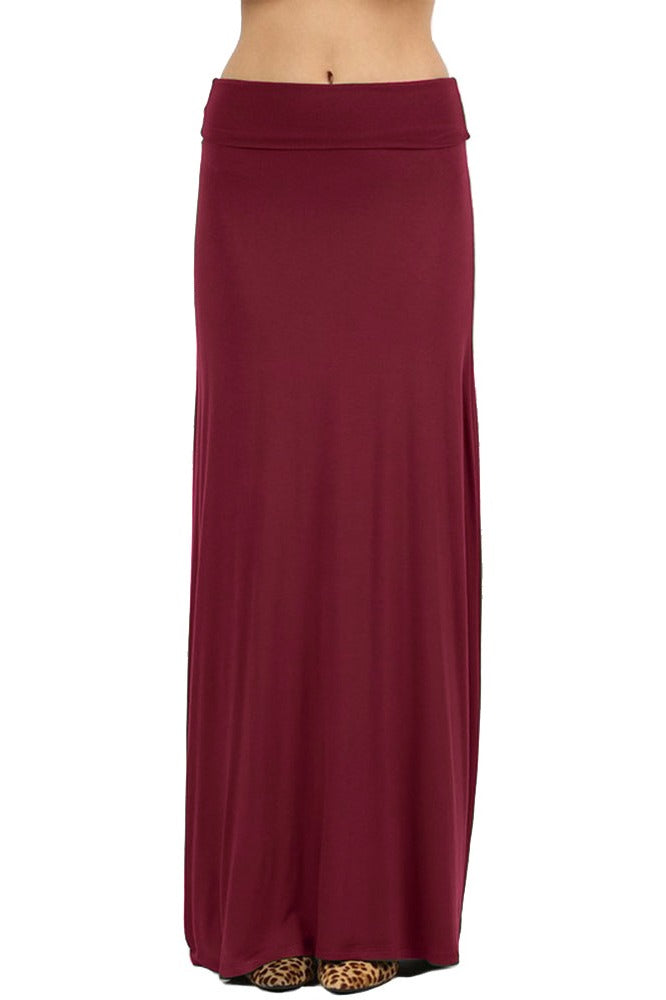 Zenana Draped Rayon Maxi Skirt - Skirts sb_bottoms