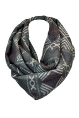 Niobe Clothing Tribal Design Infinity Loop Scarf - Scarves