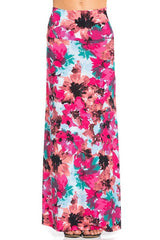 Niobe Clothing Pink Floral Printed Maxi Skirt - Skirts