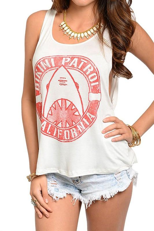 Niobe Clothing Bikini Patrol Tank Top - Tank Tops g_tanktops