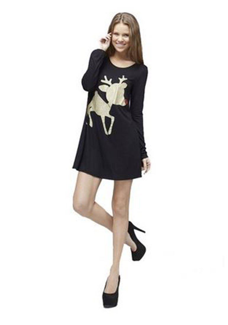 Niobe Clothing Baby Rudolph Glittered Long Sleeve Tunic - Tunics holiday