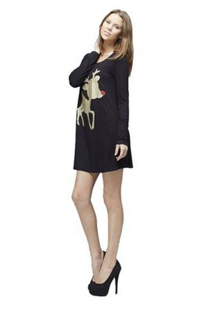 Niobe Clothing Baby Rudolph Glittered Long Sleeve Tunic - Tunics holiday