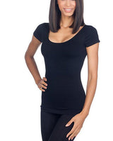 Nikibiki Seamless Scoop Neck Cap Sleeve - Shirts
