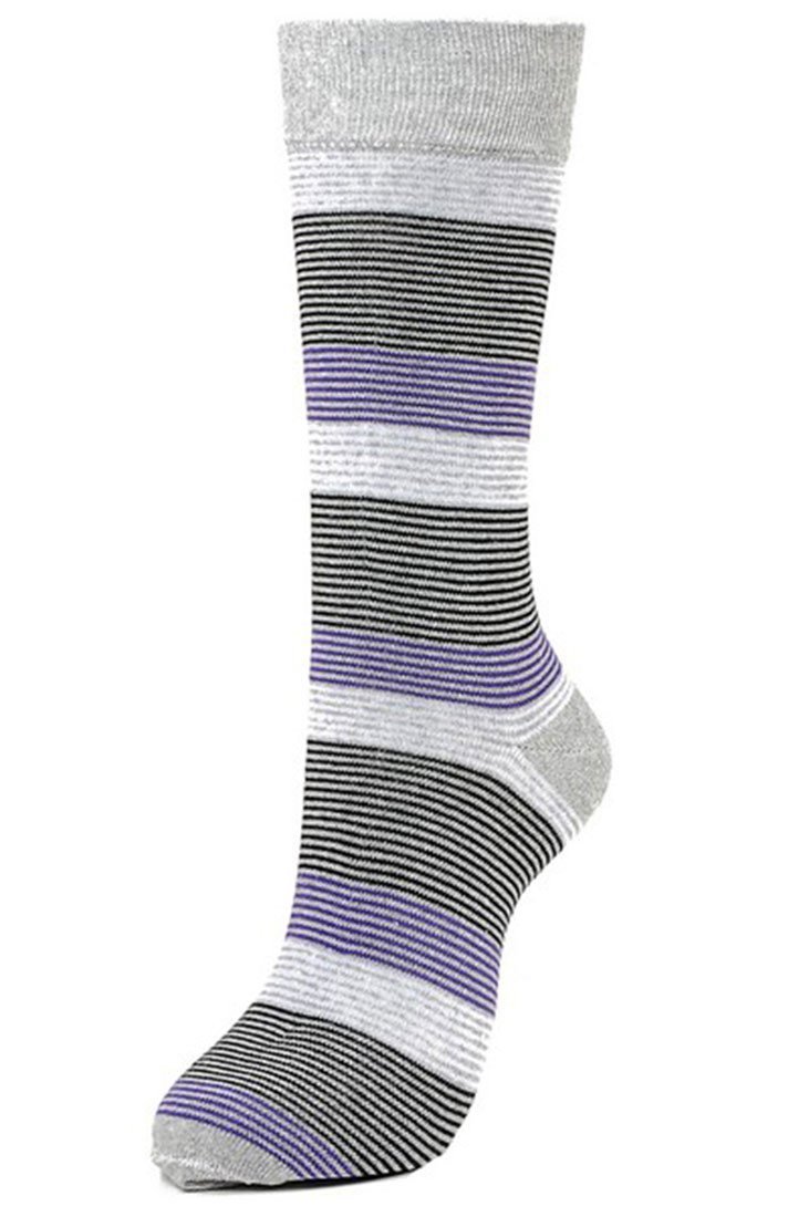 Thin Stripes Cotton Blend Dress Socks (6pk) Socks- Niobe Clothing