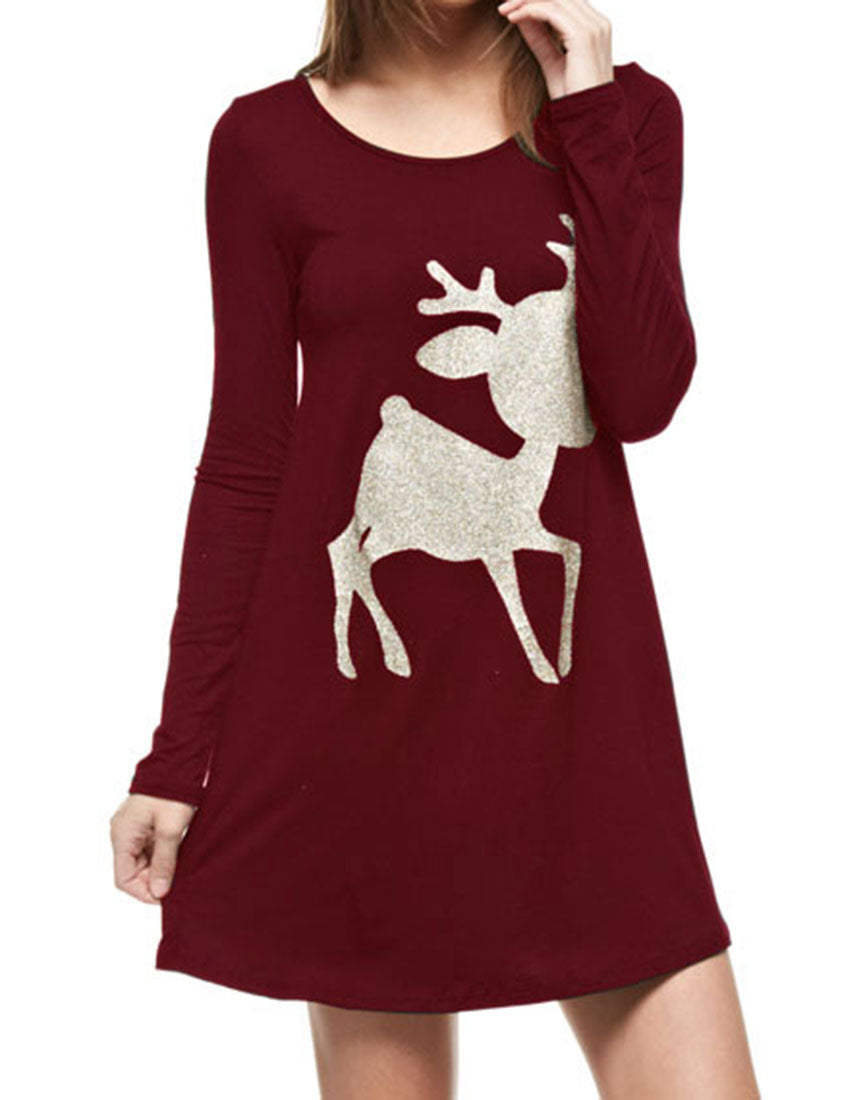 Niobe Clothing Baby Rudolph Glittered Long Sleeve Tunic - Tunics holiday