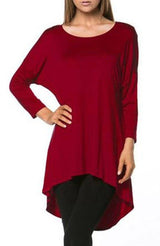 Azules Rayon Span 3/4 Sleeve Tunic Top - Tunics