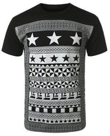 Niobe Clothing Stars and Checkered Graphic Shirt - Shirts