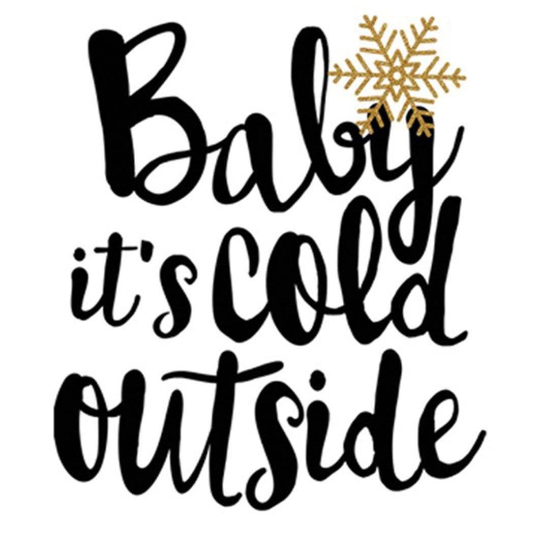 Niobe Clothing Baby It's Cold Outside Christmas Holiday Graphic T-Shirt - Shirts holiday