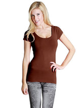 Nikibiki Seamless Scoop Neck Cap Sleeve - Shirts