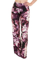 Niobe Clothing High Waist Fold Over Wide Leg Palazzo Pants (Floral Pastel) - f_bottoms
