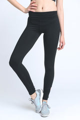 Mono B Ankle Criss Cross Side Accent Solid Leggings - Active