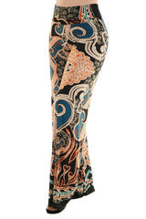 Niobe Clothing High Waist Fold Over Wide Leg Palazzo Pants (Exquisite Jade) - pants