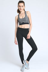 Mono B Ankle Criss Cross Side Accent Solid Leggings - Active