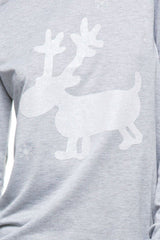 Cute Glitter Moose Long Sleeve Top Long Sleeve Top- Niobe Clothing
