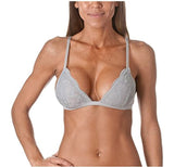 Niobe Clothing Full Lace Semi Sheer Thin Band Bralette - Bras