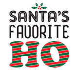 Niobe Clothing Santa's Favorite Christmas Holiday Graphic T-Shirt - Shirts