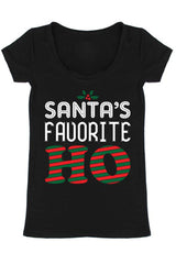 Niobe Clothing Santa's Favorite Christmas Holiday Graphic T-Shirt - Shirts