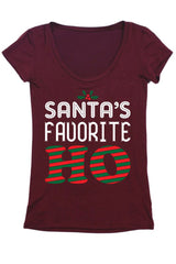 Niobe Clothing Santa's Favorite Christmas Holiday Graphic T-Shirt - Shirts