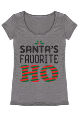 Niobe Clothing Santa's Favorite Christmas Holiday Graphic T-Shirt - Shirts