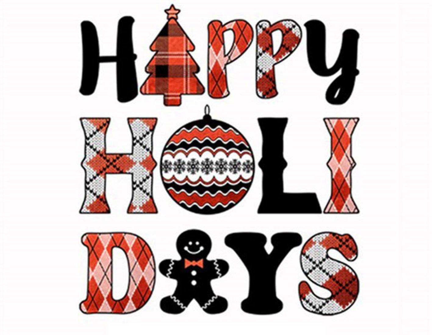 Niobe Clothing Happy Holidays Graphic T-Shirt - T-Shirts holiday