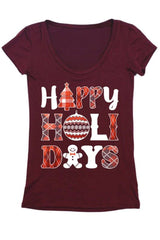 Happy Holidays Graphic T-Shirt Shirts- Niobe Clothing