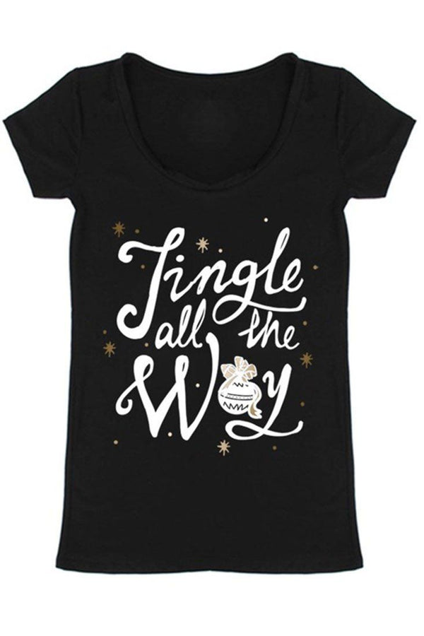 Jingle All The Way Christmas Holiday Graphic T-Shirt Shirts- Niobe Clothing