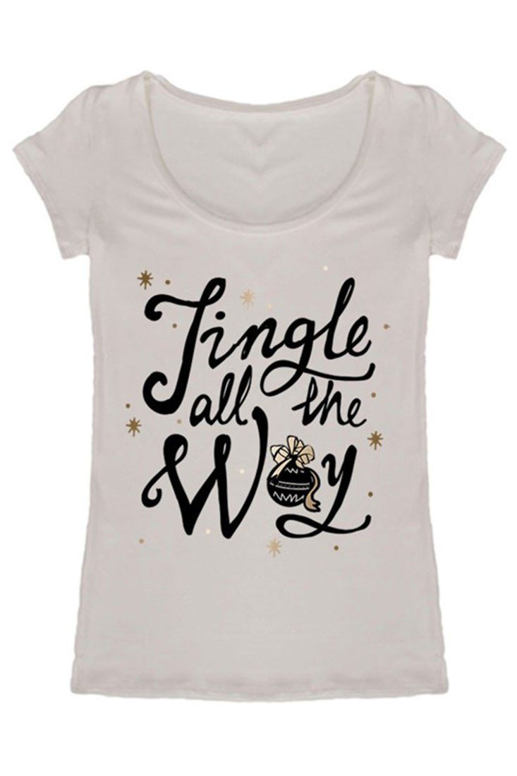 Jingle All The Way Christmas Holiday Graphic T-Shirt Shirts- Niobe Clothing